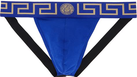 versace jockstrap blue|Versace Men's Greca Border Jockstrap, Blue .